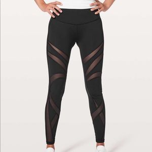lululemon Wunder Under HR mesh leggings